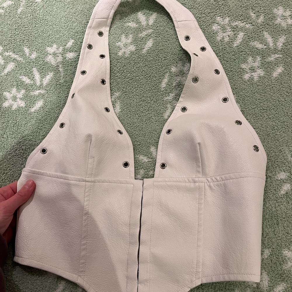 Princess Polly White Jacket with Silver Accents